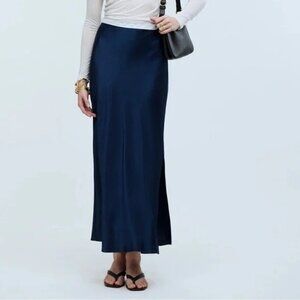 Madewell Satin Maxi Slip Skirt